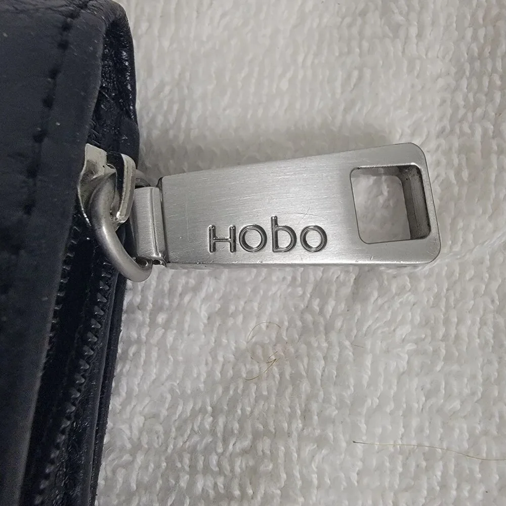 HOBO Black Leather Fold Over Wallet